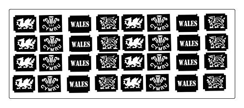Countries Tattoo Stencil Collections (32 Tattoo Glitter Airbrush Stencil Wales)