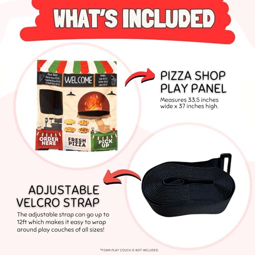 Image of Couch Swag Play Panel for Childrens Foam Sofa Kids Couch (Pizza)