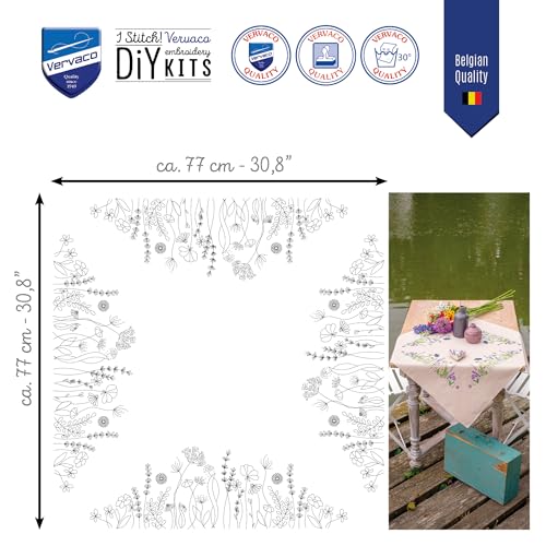 Broderie Pré-Imprimé VERVACO Nappe Décoration Table Patron Kit DIY - 2