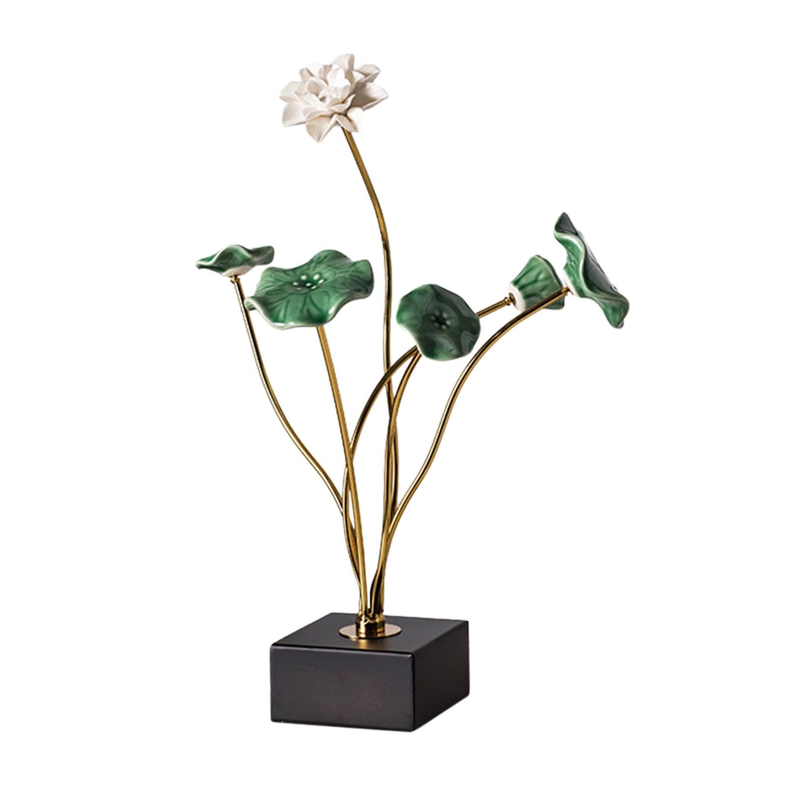 蓮の置物 Amazon.co.jp: Jiswhisker 蓮の飾り、美しい蓮の像、収集価値のある