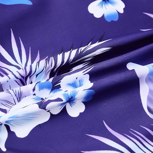 Image of Century Star Girls Swimsuit Two Piece Tankini Swimwear with Boyshort Bathing Suit for Kids Toddler Beach Swimsuits Purple Leaf Flower 14
