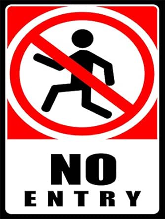 999Store office supplies sunboard No Entry Sign Board sticker signage ...