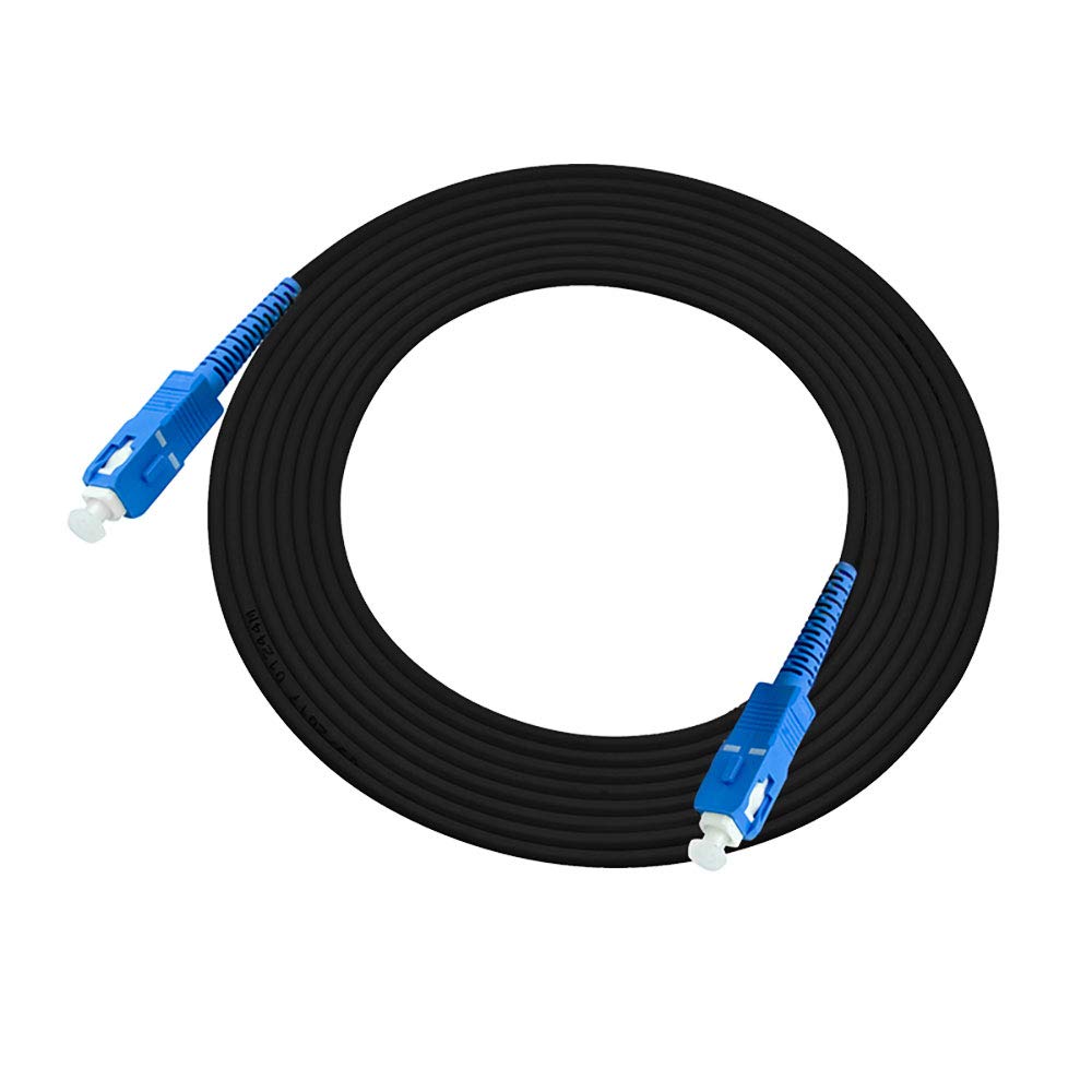 100M SC Cavo in Fibra Ottica Blindato per Esterno Simplex SM - Cavo Jumper Ottico, Monomodale 9/125, 100 Metri (328ft) SC-SC