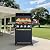 Byacgrill 4-Burner Propane Gas Grill, 40,000 BTU Output Stainless Steel BBQ Grill with 2 Side Tables, Built-in Thermometer, Wheels, Outdoor Cooking for Garden, Patio, Backyard