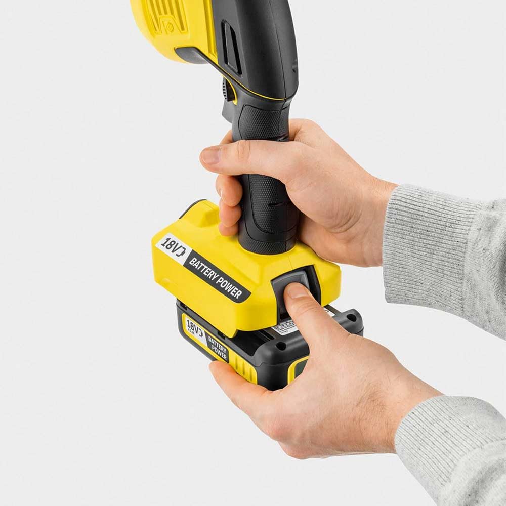 Kärcher GSH 18-20 akumulatorowe nożyce 2 w 1 (w tym ostrze do krzewów 20 cm i ostrze do trawy 12 cm, platforma bateryjna 18 V, waga 2,4 kg)