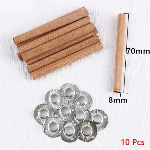 Mechas de vela de madera pack 10 piezas miniatura 2