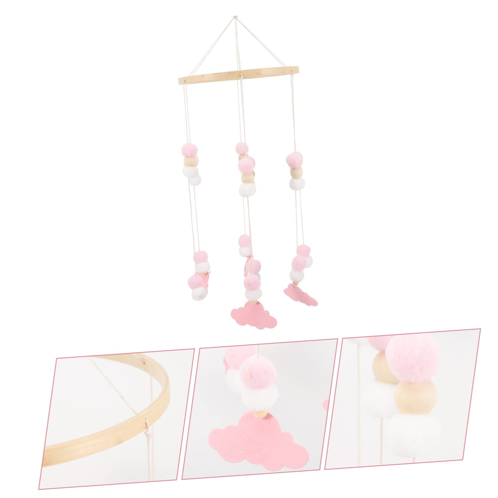 Toyvian 5piezas Móvil De Cuna Colgante De Estrellas y Elefante Para Bebés Decoración De Habitación Infantil Estimula La Coordinación Mano-ojo Materiales Seguros y Duraderos