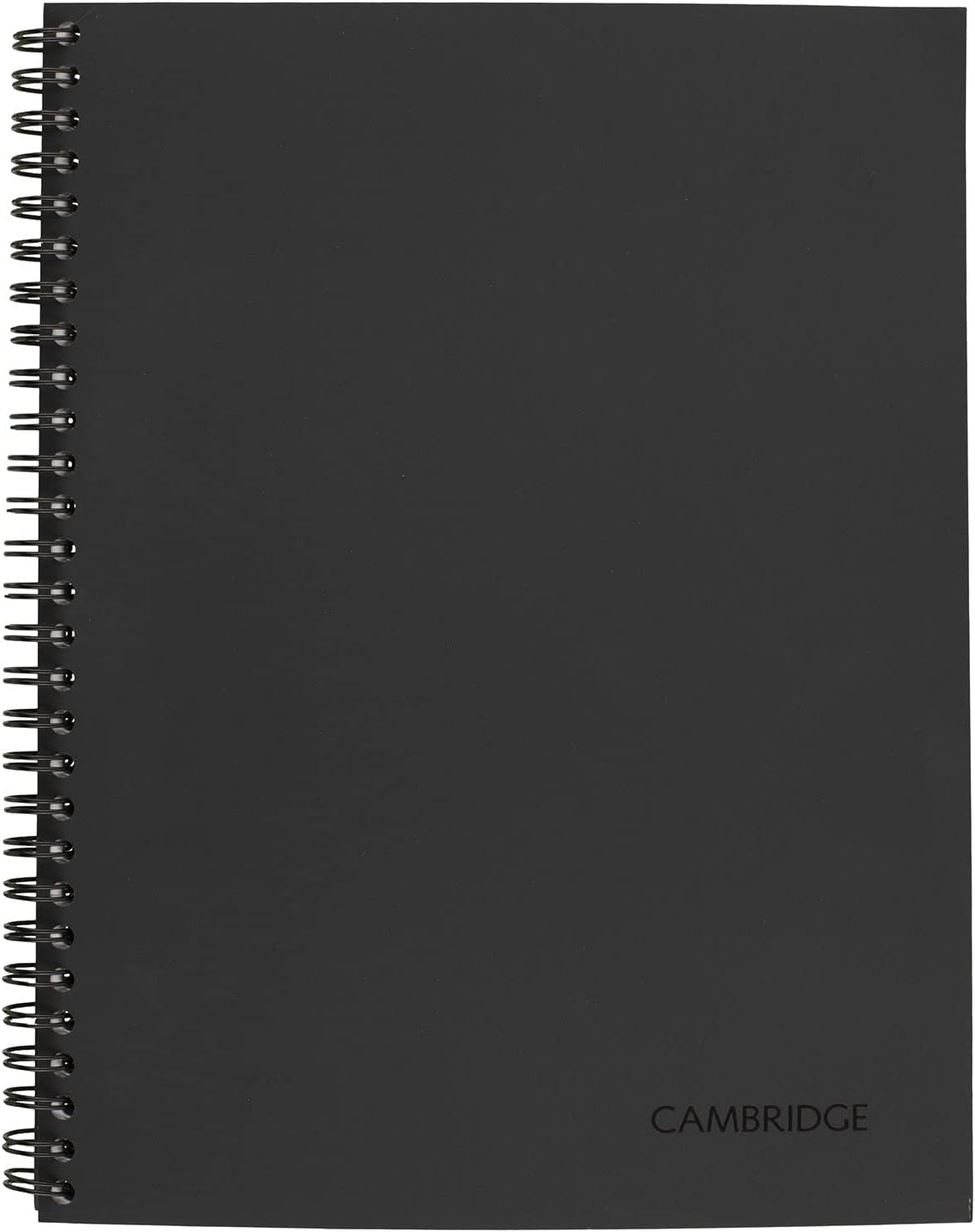 Cambridge Limited Business Notebook, Guided Meeting Notebook, Legal Ruled with Flexible Soft Touch Cover, Wirebound, 6-5/8" x 9-1/2", 80 Sheets, Gray (06982)