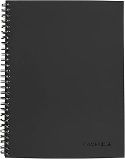Limited Business Notebook, Guided Meeting Notebook, Legal Ruled with Flexible Soft Touch Cover, Wirebound, 6-5/8" x 9-1/2", 80 Sheets, Gray (06982)