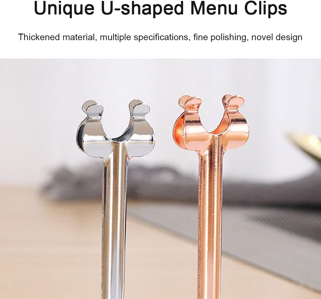 Small Size Table Number Holders,Stainless Steel Place Card Holder for Photos Food Signs Weddings Restaurants Birthdays,Modern Centerpieces Cards Stand with Heavy Casting Base(Size:1.57",Color:Gold)