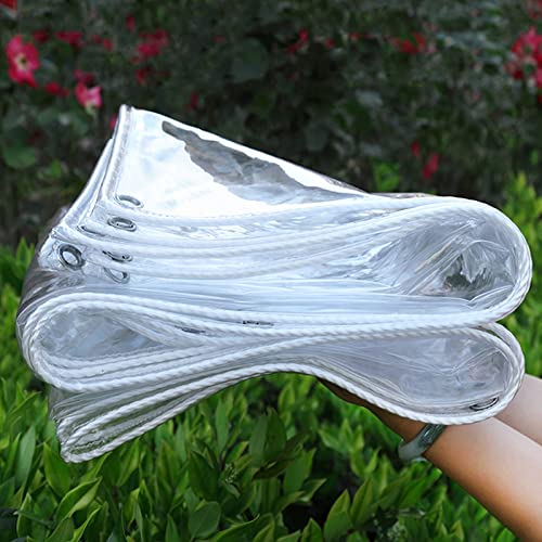 Lona impermeable transparente con ojales antidesgarro para viento 7