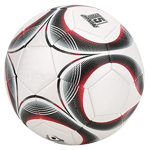 Xolsurg Professional Wear Double Layer Anti Explosion Training Football Size 5 for Adults Teaching Soccer (5093 Colorful Red No. 5 Adult)