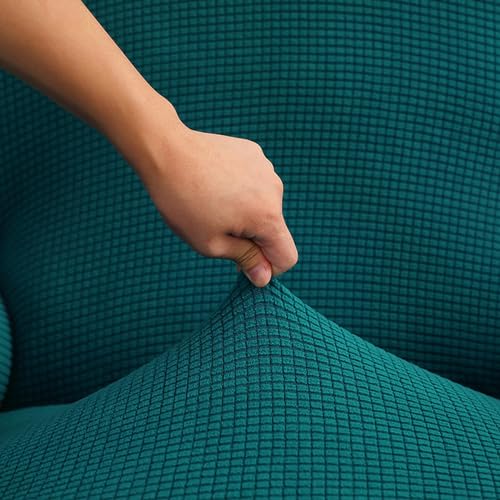 Fundas de sofá sin brazos elásticas de 2 plazas protectoras de asiento extraíbles 4