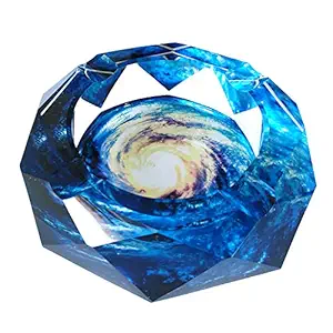 Senliart Glass Ashtrays for Cigarettes Large Blue Ashtray Cigar Holder Ashtray, Cigarette Ashtray Crystal Fancy Cigarette Holder 6