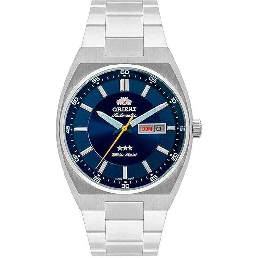 Relógio Automático Orient Masculino Mostrador Azul 469SS087NH D1SX