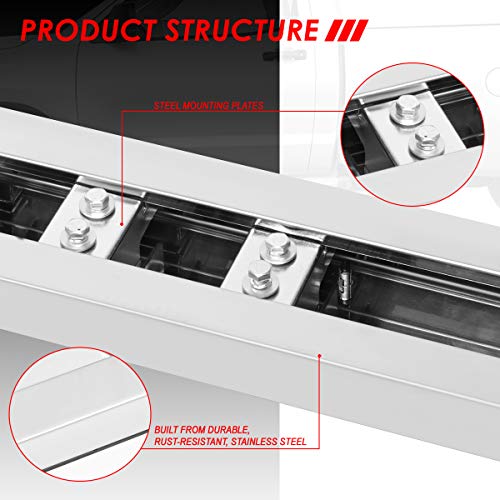 5 Inches Side Step Nerf Bar Running Boards Compatible With Toyota Tundra 2-Door Regular Cab 07-17, Stainless Steel, Polished Chrome #TOP2