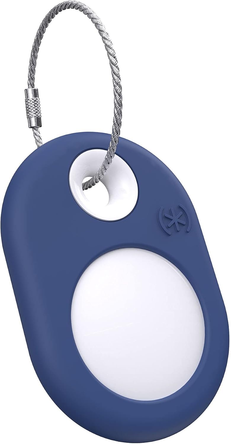 Speck Products Presidio SiliRing AirTag Holder, Coastal Blue/White