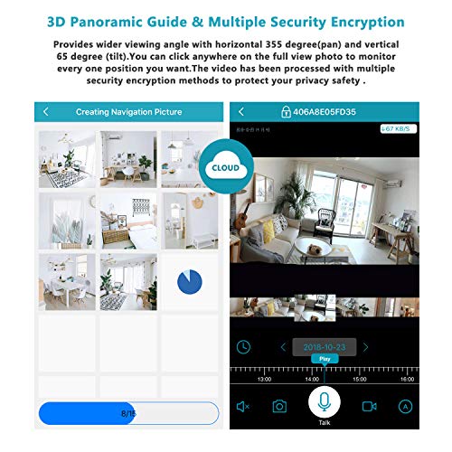 BIOXO Pet Monitor Camera, 1080P HD Ptz IP Camera, Night Vision Camera for Dog/Cat/Baby Monitor Home Security Camera… - Image 5