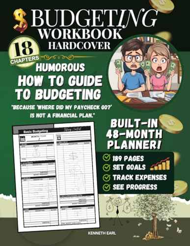 Budgeting Workbook: Fun & Practical Guide to Budgeting with Monthly Finance Planner Expense Tracker Bill Organizer Journal Notebook