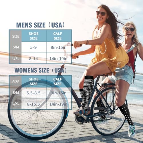 Image of Bluemaple 6 Pack Copper Compression Socks for Women and Men Circulation-Best Support for Medical, Running,Nursing,Athletic