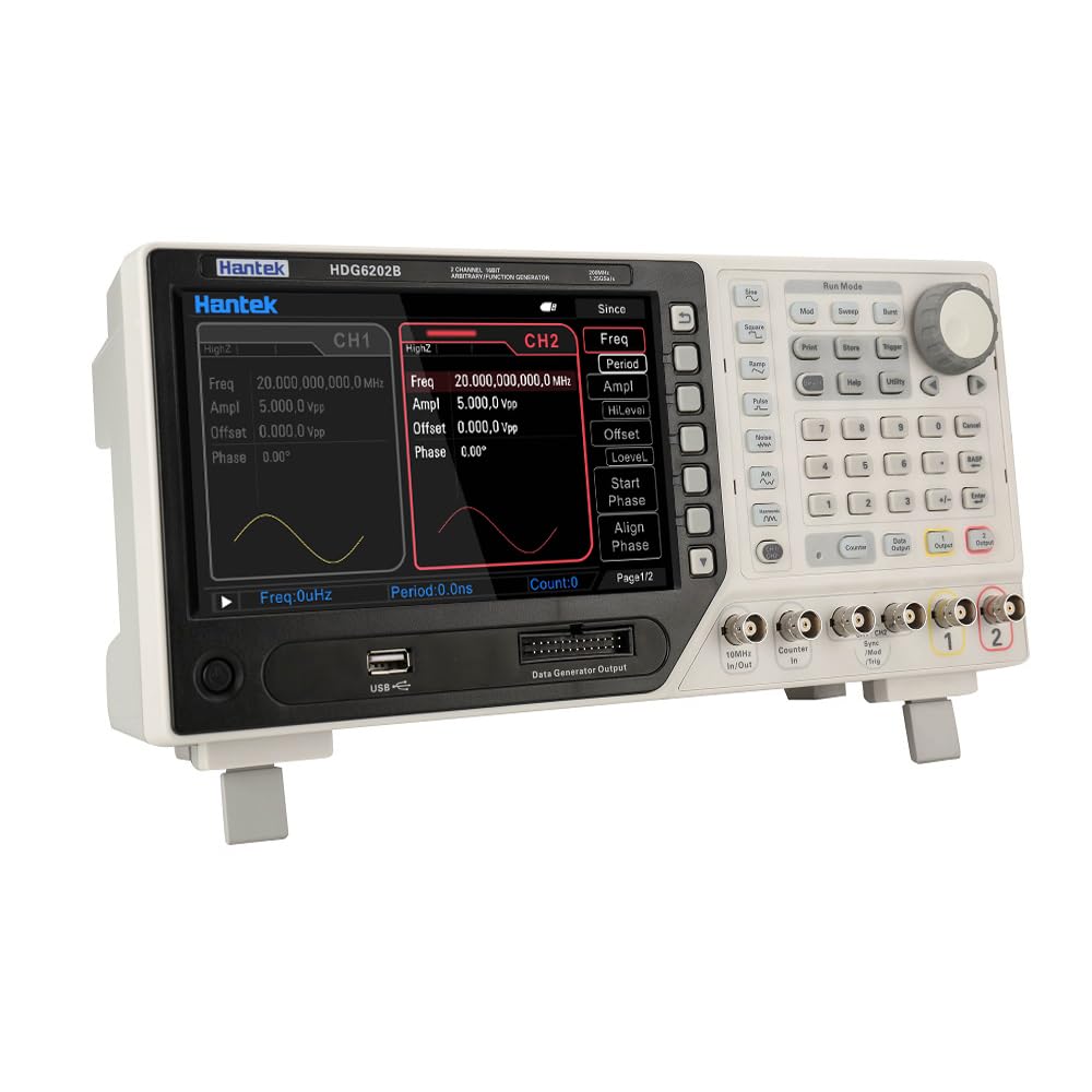 Hantek HDG6082B HDG6112B HDG6132B HDG6162B HDG6202B Arbitrary Waveform Generator Pulse Generator Cymometer and Function Generator 80 110 130 160 200MHz 2Channel 1.25GSa/s(HDG6162B)