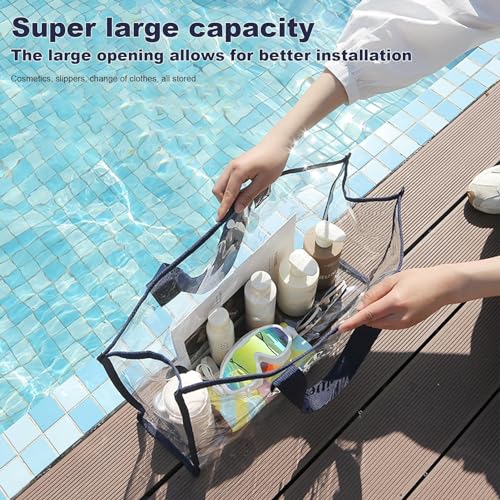 Transparent Beach Bag - PVC See Through Tote Bag | Waterproof Big Clear Bag, Clear Beach Bag, Pvc Clear Carry Bag, Long3