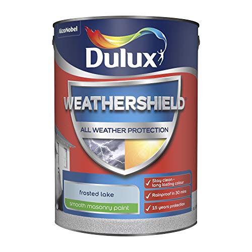 Dulux Paints 5 Litre Weathershield Smooth Masonry Frosted Lake