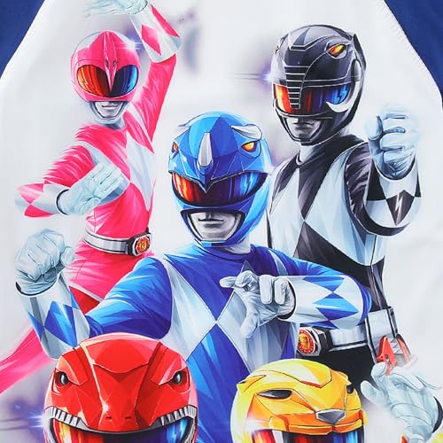Power Rangers Boys UPF 50+ Rash Guard and Swim Trunks for Big Kids4