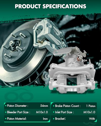 Image of SCITOO - Rear Left Disc Brake Caliper Assembly w /Bracket For Ford Model - For Transit-150 2015-2019,For Transit-250 2015-2019,For Transit-350 2015-2019,For Transit-350 HD 2015-2019 18B5517