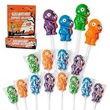 Halloween Lollipop Suckers Individually Wrapped Bulk - Zombie Spooky Candy Lollipops - Halloween Candies and Party Favors - Trick or Treat - 12 Pack