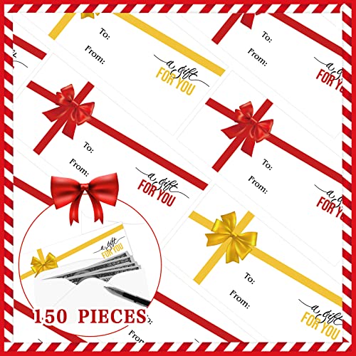 150 Pieces Currency Envelopes Money Envelopes For Cash Gifts 2.88 X 6.5 Inch Gold Red Bow Envelopes Ideal For Holidays Birthdays Graduations Bonuses Gifts Nice Envelopes For Tips Coins #TOP2