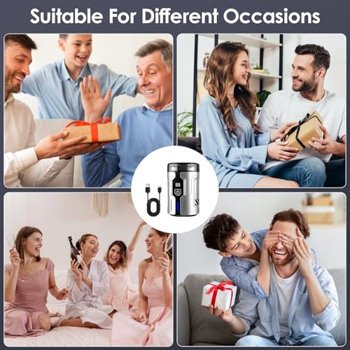 Anluomania Mini Afeitadora Eléctrica Hombre, Máquina de Afeitar Barba, Afeitadora Eléctrica Recargable, IPX7 Impermeable, Húmedos y Secos, 6000RPM, Pantalla LED, para el Hogar Coche Viajes - imagen 7