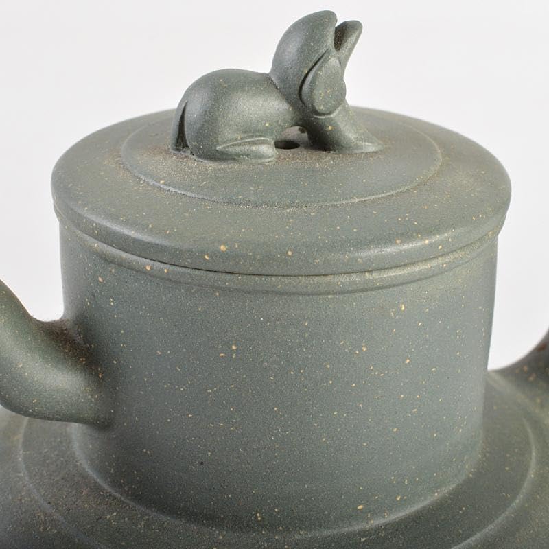 中国 銭菊仙制款 緑泥 神獣摘 急須 茶壷 C R6159 【公式通販】