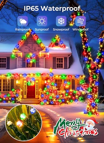 Minetom Solar String Lights For Outside, 4 Pack Total 160Ft 400 Led Solar Christmas Lights Outdoor With 8 Modes thumb #5