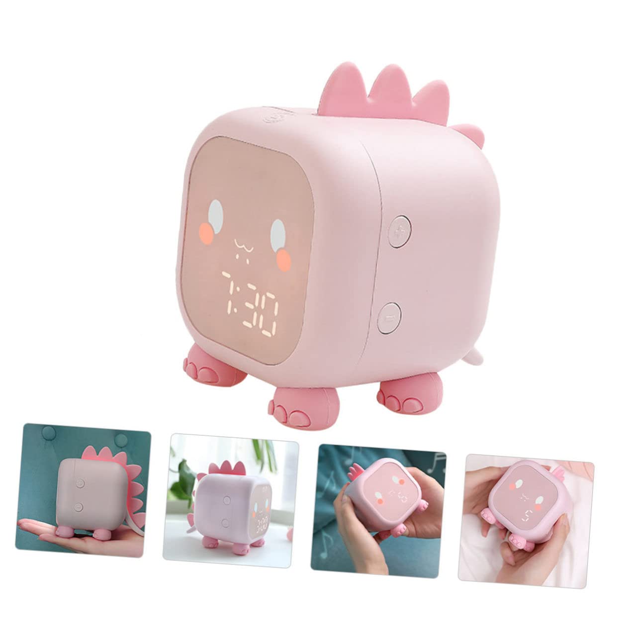 Despertador Digital USB de Silicona Rosa para Niños, 1 Pieza