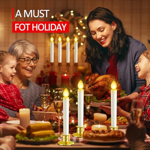 Umiku HWLZ-10P 10 Pack Christmas Window Candles Lights Flameless Candles Battery Operated Candles thumb #3