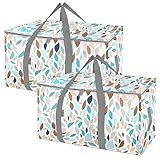 BALEINE 2-Pack Oversized Moving Bags with Reinforced Handles, Heavy-Duty Storage Tote for Clothes, Moving Supplies (Mosaic, 2-Pack)
