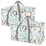 BALEINE 2-Pack Oversized Moving Bags with Reinforced Handles, Heavy-Duty Storage Tote Moving Supplies for Packaging, Camping (Mosaic, 2-Pack)