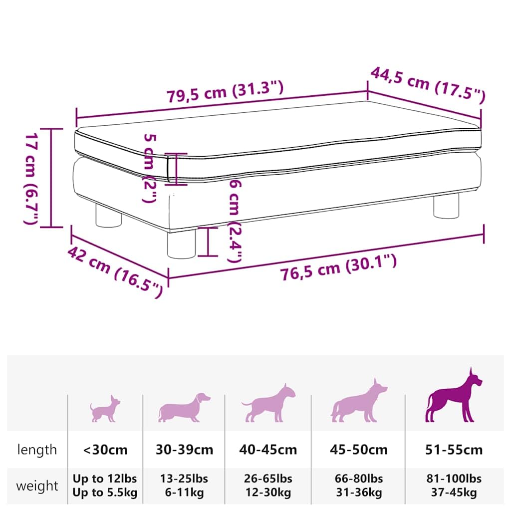 Cuccia per cani con estensione color crema, in velluto, 100 x 50 x 30 cm, con cuscino e fondo antiscivolo, morbido divano per animali domestici, lavabile, delicato sulle articolazioni