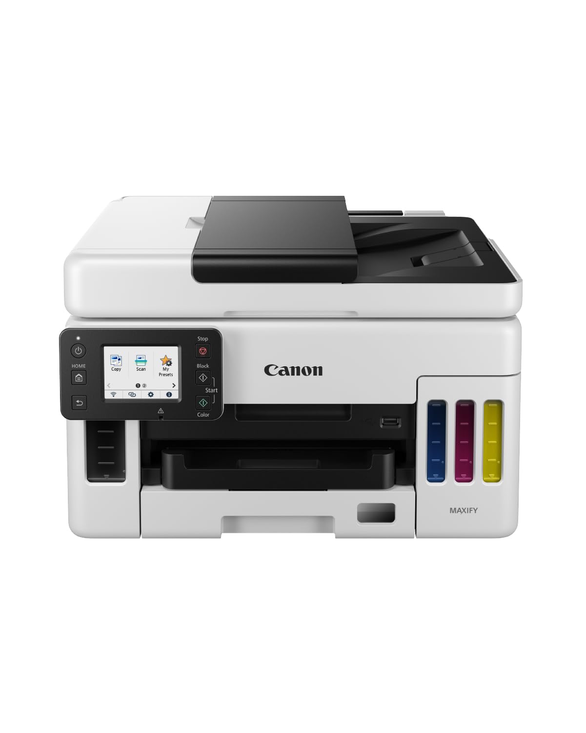 Canon Stampante WiFi per Casa e Ufficio MAXIFY GX6050 - Stampante Multifunzione MegaTank con Scanner e Fotocopiatrice per Casa | Connettività WiFi, Ethernet e USB