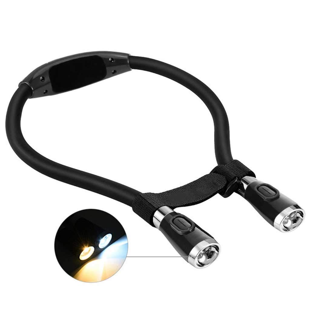 Lámpara de Escritorio La lectura de la luz brillante del cuello del abrazo de luz Libro Luces for leer en la cama la noche las luces LED de lectura lámpara de luz Led 4 Cuentas 3 Brillo ajustable para