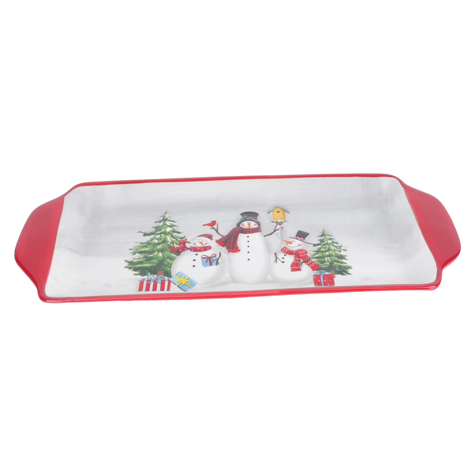 BESTonZON 1pezzi Vassoio per Dolci Natalizio in Ceramica con Motivo Cartoni Animati Piatto da Dessert e Frutta per Portate Domestiche e Feste