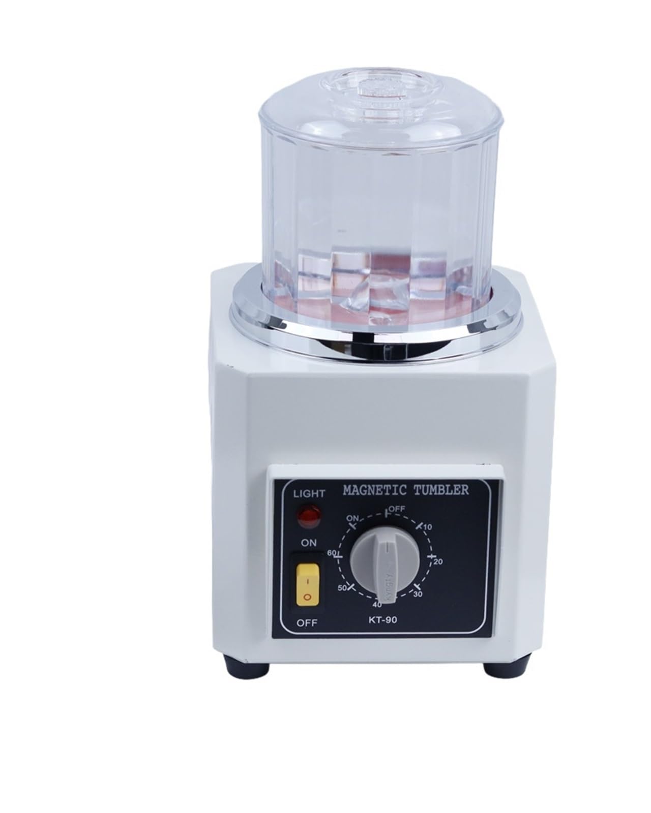 CUDTAPI Magnetic Tumbler Jewelry Polisher Mini Metal Finisher Finishing Machine Gold Precision Parts Polisher KT-90
