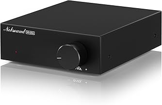 Nobound NS-06G Digital Amplifier 60W x 2 with TPA3116 Mini Class D Power Amplifier HiFi Stereo Compact Design Desktop Compatible RCA Input DC 12-24V Compatible (19V Power Supply Included)