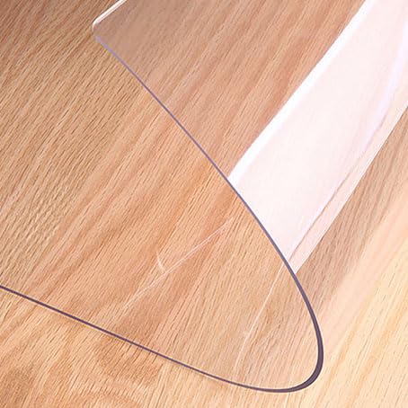 Transparente Bürostuhlmatte für harte Böden, rutschfester Kunststoffschutz für Teppich und Holz, individuelle Größe, 75 x 120 cm, Schreibtischunterlage mit Lippe, für den Innenbereich