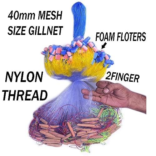 Image of PURKAIT Fishnet 2 Finger 40mm GILLNET MUD Sinker, Height 3F, UP Lenght 45F, Down Lenght 90F.