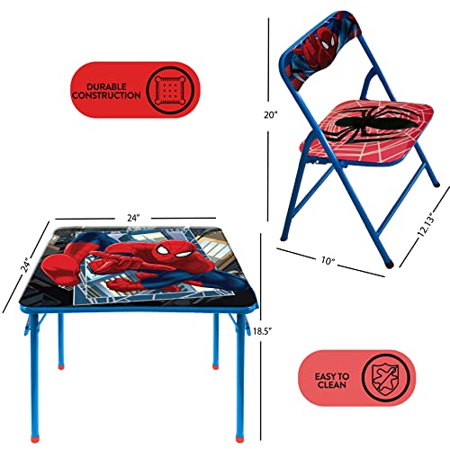Idea-Nuova-Marvel-Spiderman-3-Piece-Childrens-Activity-Square-Table-and-Chair-Set-Ages-3-NN201039 Idea Nuova Marvel Spiderman 3 Piece Childrens Activity Square Table and Chair Set Ages 3 NN201039