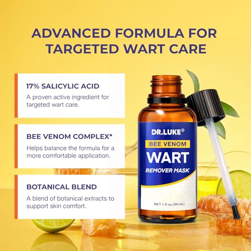 image for Dr. Luke Bee Venom Liquid Wart Remover Mask For Feet: 17% Salicylic Ac