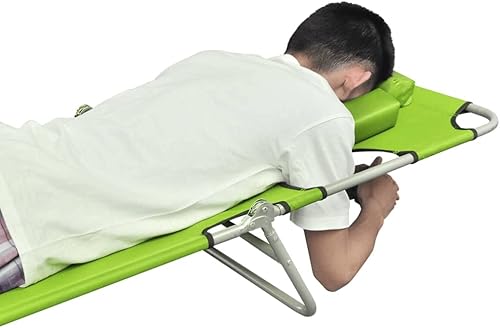 Miniatura 5 de Tumbona ajustable, silla reclinable, tumbona de patio, ideal para exteriores, piscina, playa, tumbona plegable con cojín para la cabeza, acero con