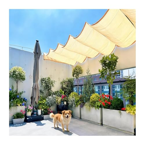 Voile pare-soleil rétractable pour bloquer la chaleur et les UV sur la terrasse - 2